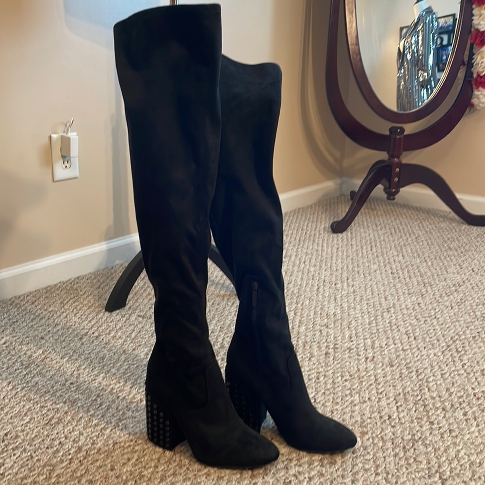 Kendall & Kylie Black Heeled Boots